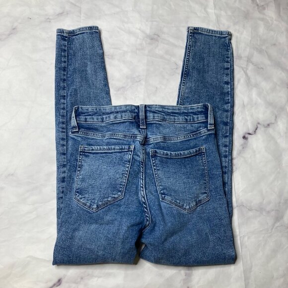 Gap High Rise Universal Legging Jeans Womens Size 2/26 Skinny Distressed - Picture 5 of 5